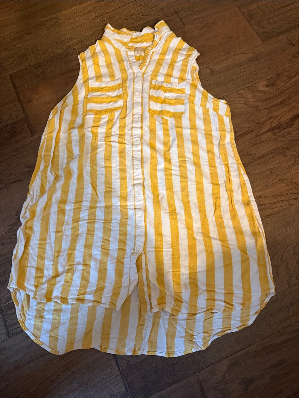 Sleeveless Yellow & White Striped Sleep Sack